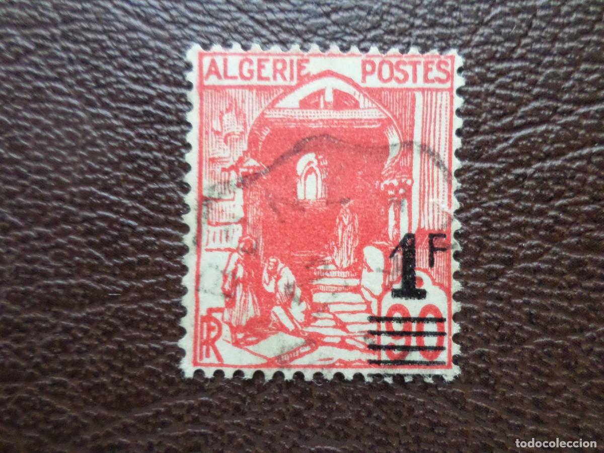 Sellos: :argelia, 1939, sello sobrecargado Yvert 158