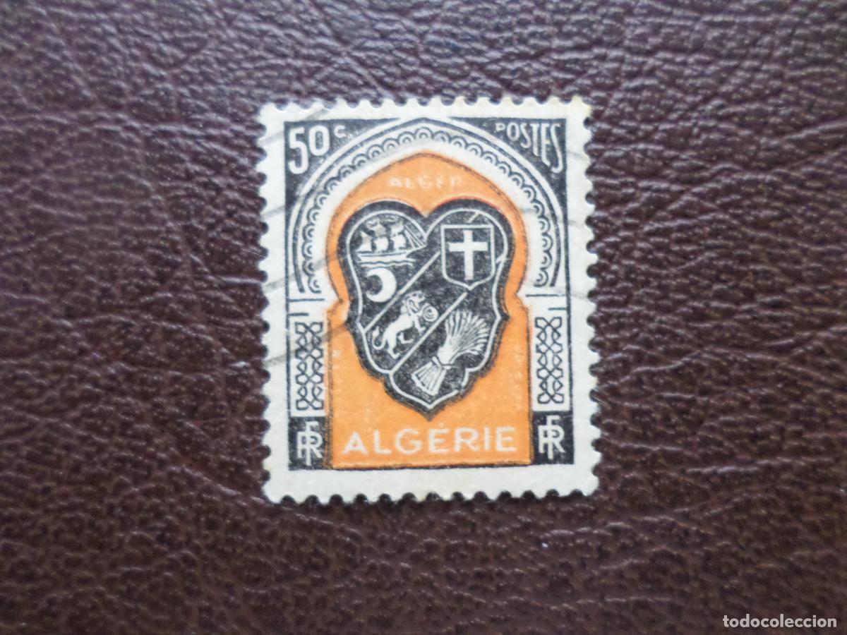 Sellos: :argelia, 1947, escudo de argel, Yvert 255