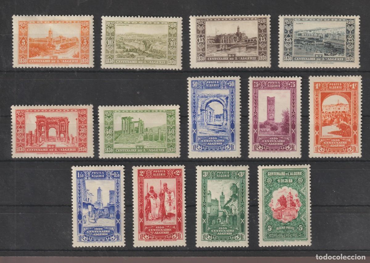 Sellos: Algerie Argelia 1930 - Yvert 87/99 avec charniere mlh*