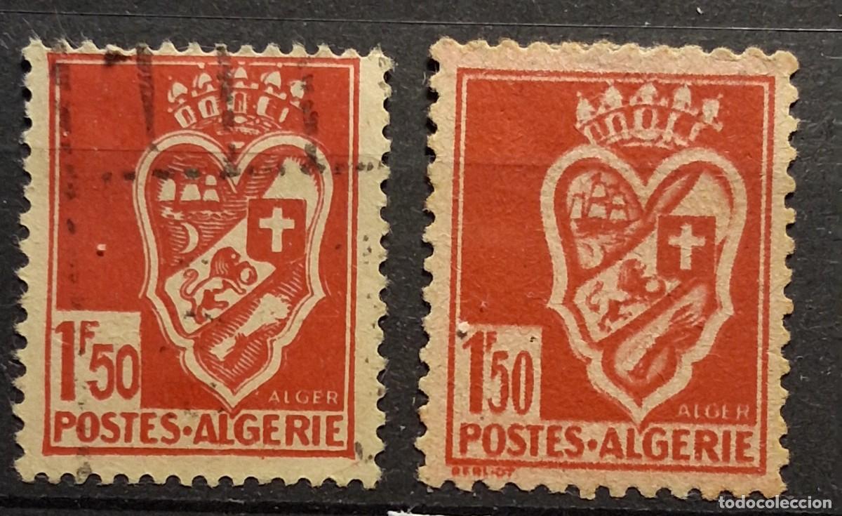 Sellos: ARGELIA, 1942/43, CAT.YT.178 Y 191.