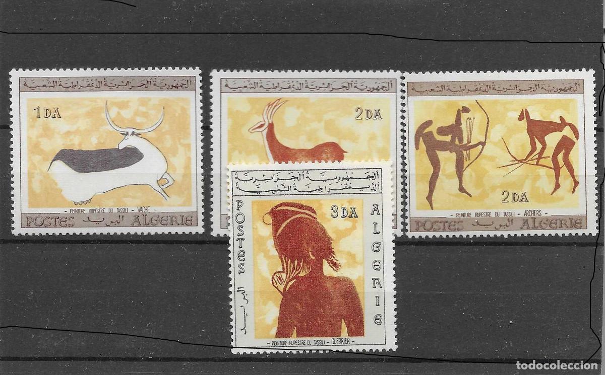 Sellos: Serie completa nueva de Argelia de 1967. Pinturas rupestres