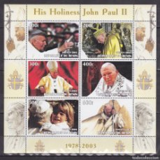 Sellos: BENIN 2003 SHEET MNH POPE JOHN PAUL II PAPE JEAN PAUL II PAPA JUAN PABLO II. Lote 365581796
