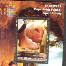 Sellos: BENIN 2005 SHEET MNH POPE JOHN PAUL PAPE JEAN PAUL II PAPA JUAN PABLO II ARTE PINTURAS ART PAINTINGS. Lote 365585006