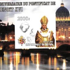Sellos: BENIN 2006 SHEET MNH IMPERF POPE JOHN PAUL JEAN PAUL PAPA JUAN PABLO MADRE TERESA PAPA BENEDICTO. Lote 365972846