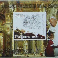 Sellos: BENIN 2006 SHEET MNH IMPERF POPE JOHN PAUL II PAPE JEAN PAUL II PAPA JUAN PABLO II. Lote 365973151