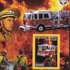 Sellos: BENIN 2007 SHEET MNH IMPERF BOMBEROS POMPIERS FIRE ENGINES FIRE TRUCKS POMPIERI FEUERWEHRLEUTE. Lote 368841381