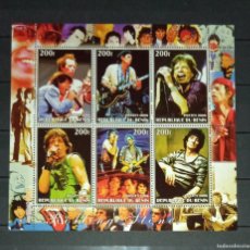Sellos: BENIN 2006 SHEET MNH ROLLING STONES CANTANTES MUSICA SINGERS MUSIC. Lote 400324644