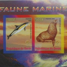 Sellos: BENIN 2008 SHEET MNH IMPERF FAUNA MARINA MAMIFEROS DOLPHINS DELFINES SEA LIONS LEONES MARINOS. Lote 402412289
