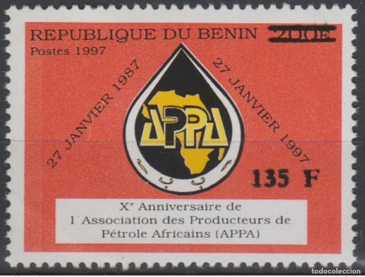 Sellos: Ben&iacute;n 1997 del 11 al 15 de enero productores APPA African oil Surch. 5 MNH**
