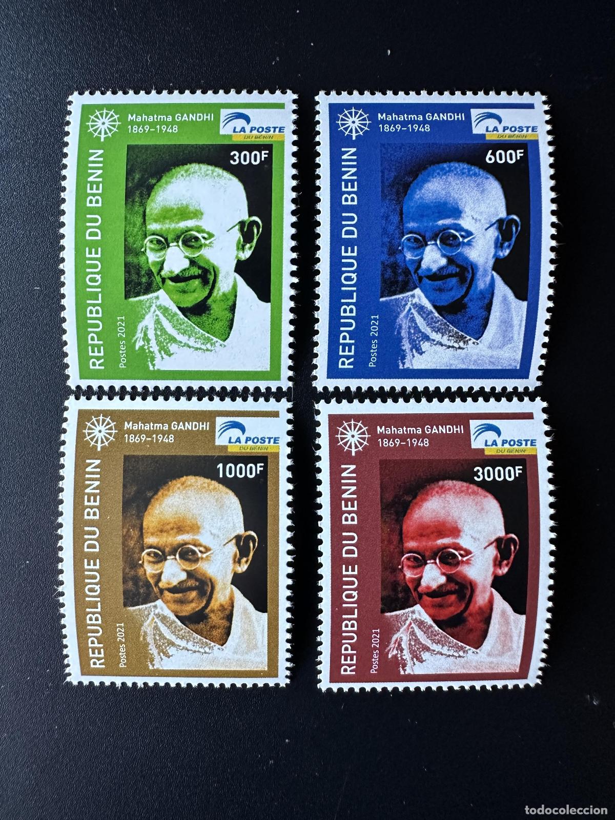 Sellos: Ben&iacute;n 2021 de enero 1689 - 1695 Mohandas Mahatma Gandhi India