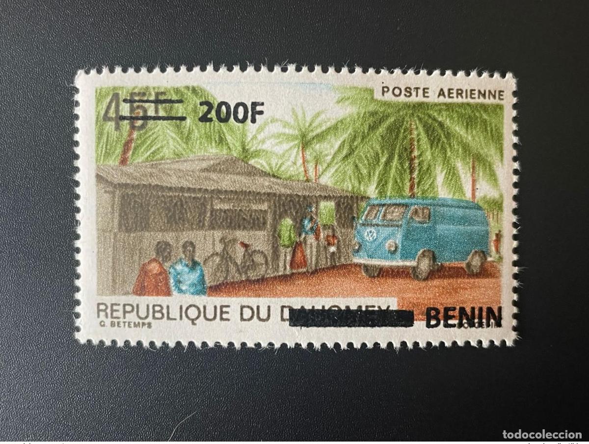 Selos: Benin 2008 - 2009 Mi. 1524 sobrecargado VW Volkswagen Van Auto Bicicleta Coche