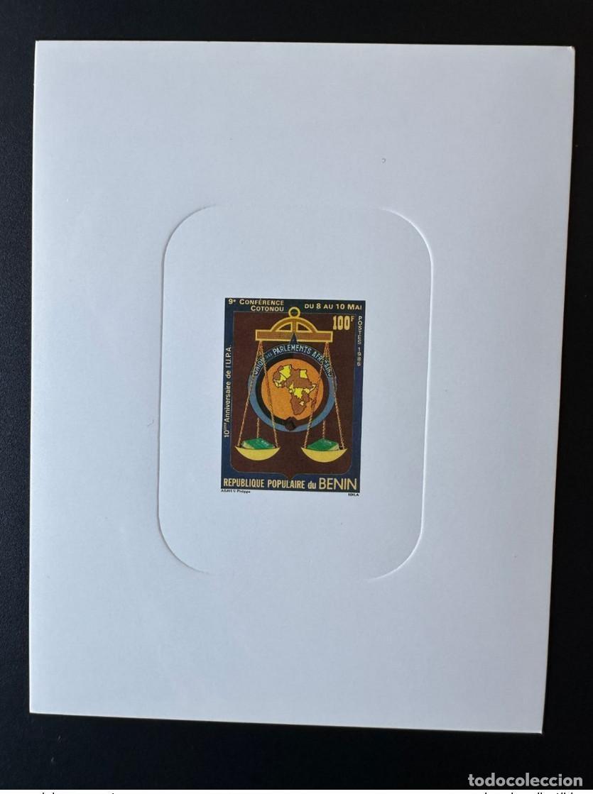 Sellos: Ben&iacute;n 1986 Mi. 434 Evento de lujo 10 a&ntilde;os la Conferencia Parlamentaria UPA Mapa Coton&uacute;