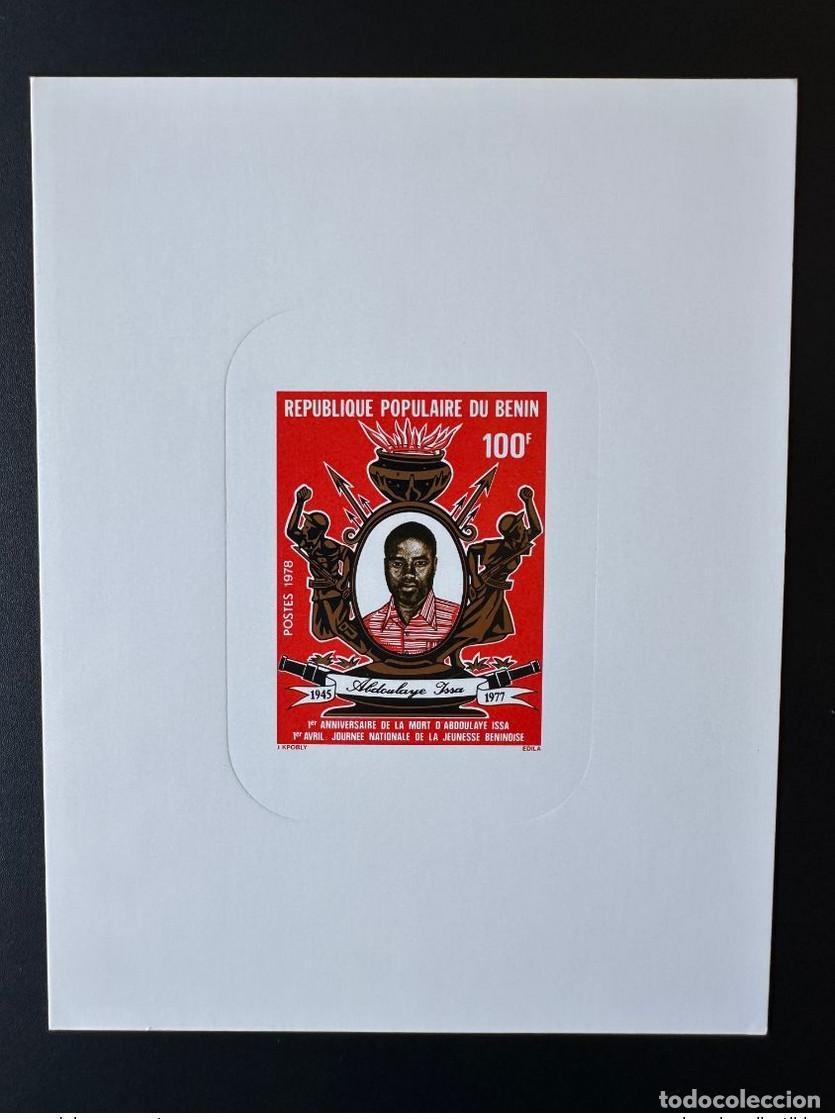 Sellos: Benin 1978 Mi. 128 Prueba de lujo a 1 a&ntilde;o muerto Abdoulaye Issa Youth