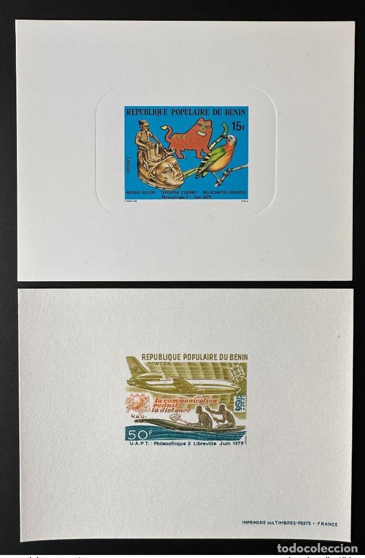 Sellos: Ben&iacute;n 1979 Mi. 184 - 185 Philexafrica Evento de lujo Libreville Plane UPU