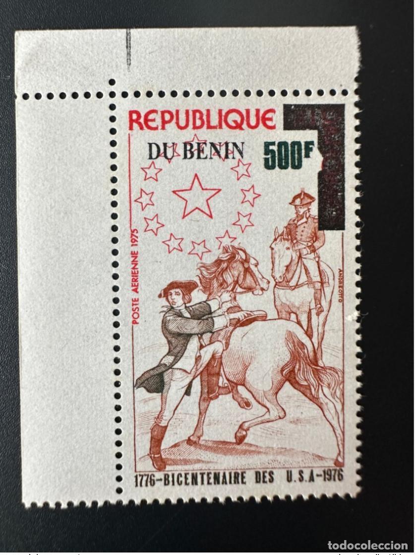 Sellos: Benin 2007/2008 Mi. 1453 1776 1976 Bicentenario de los Estados Unidos sobrecargado MNH**