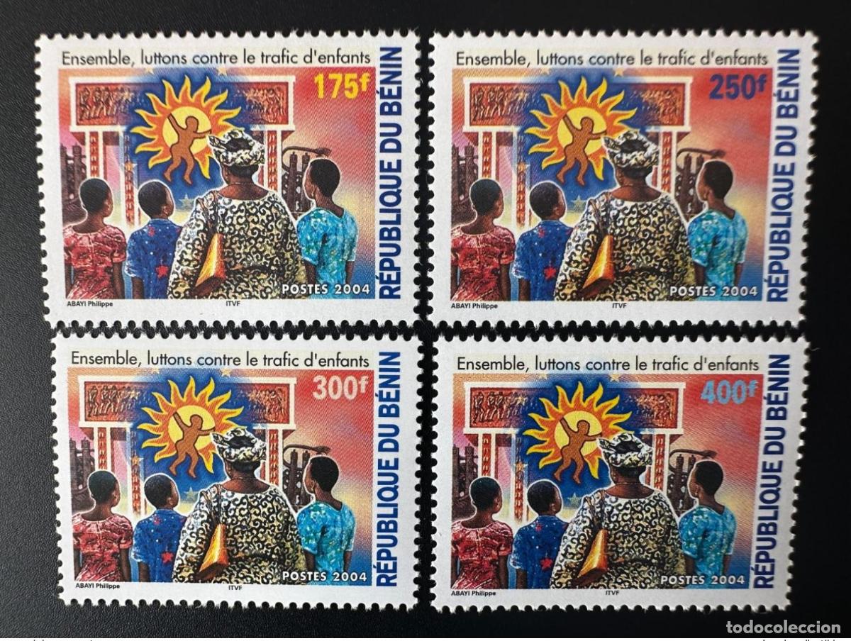 Sellos: Benin 2004 Mi. 1363 - 1366 Juntos luchemos contra la trata de ni&ntilde;os MNH**