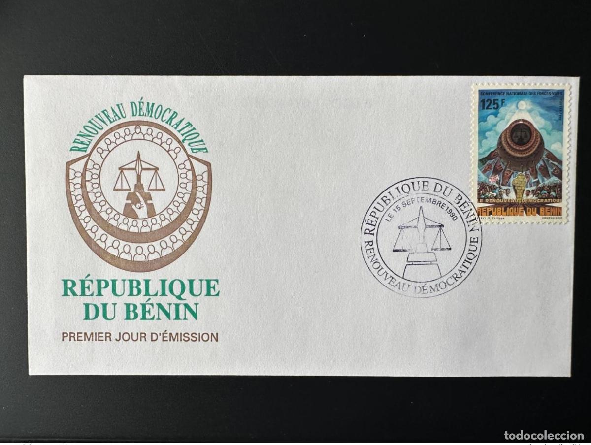 Sellos: Benin 1990 Mi. 504 FDC Primer d&iacute;a de la Conferencia Nacional Renovaci&oacute;n Democr&aacute;tica