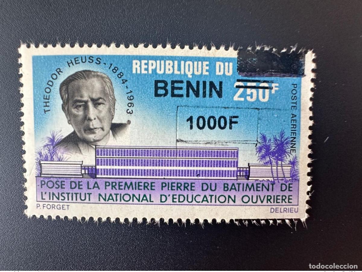 Sellos: Benin 2009 Mi. 1633 1000F Theodor Heuss Instituto Nacional BRD sobrecargado MNH**