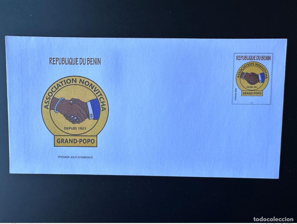 Sellos: Sobre PAP completo presellado de Benin 2016 Nonvitcha Grand-Popo 1921