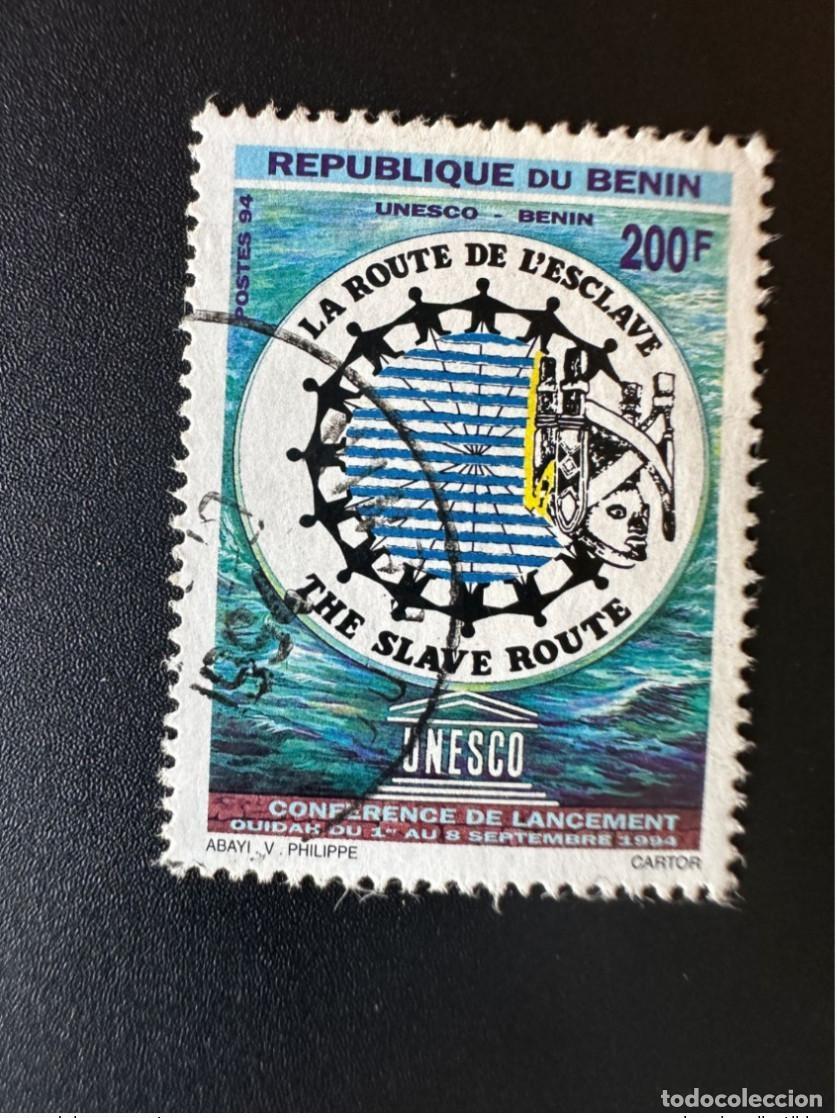 Sellos: Ben&iacute;n 1994 Mi. 619 200F obl. Conferencia de Ouidah la UNESCO sobre Ruta del Esclavo