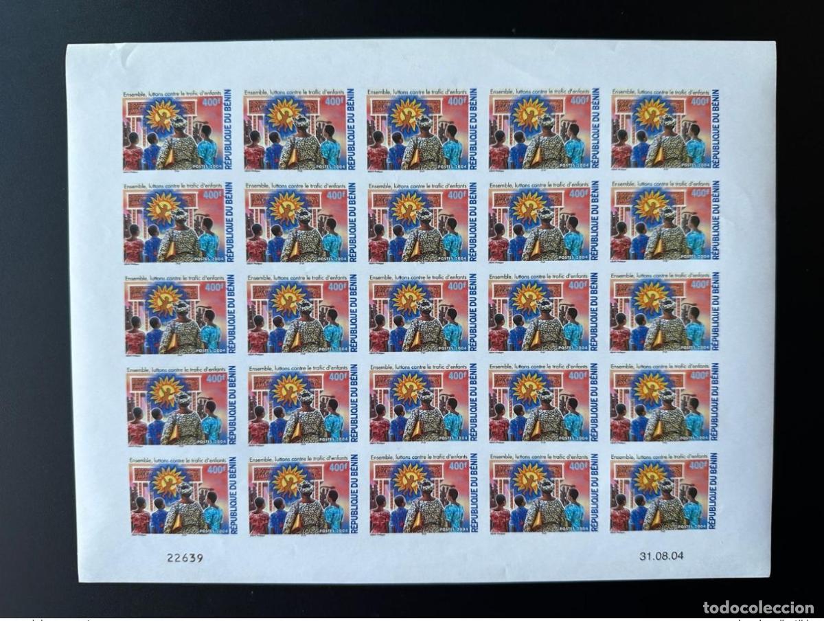 Sellos: Benin 2004 Mi. 1366 board ND Juntos luchemos contra la trata de ni&ntilde;os