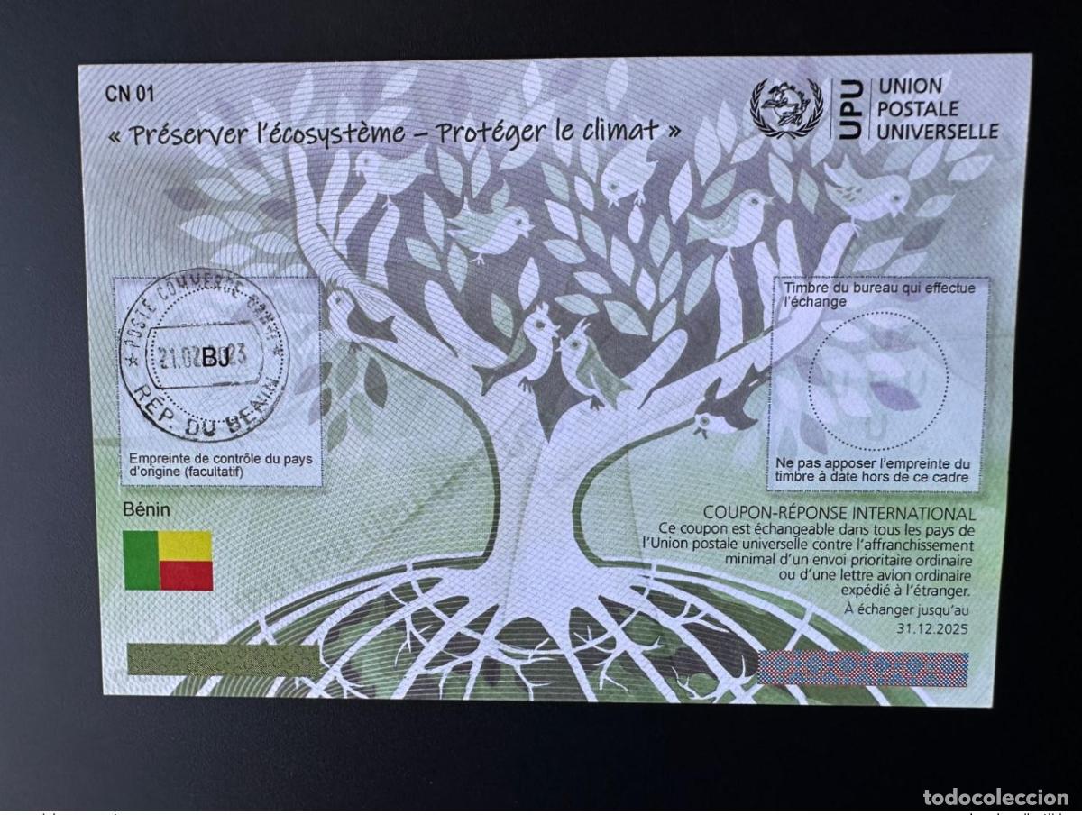 Sellos: Benin us&oacute; obl. UPU Preserve el ecosistema proteja clima Abiy&aacute;n | COUPON-REPONSE