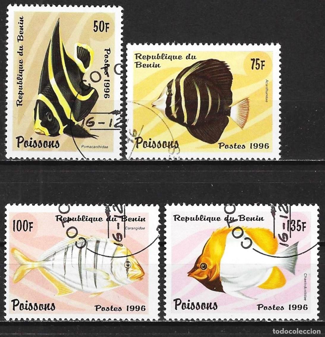 Stamps: Benin 1996 - Mi 897 a 900 - YT 710 BZ, CA, CB y CC - Peces