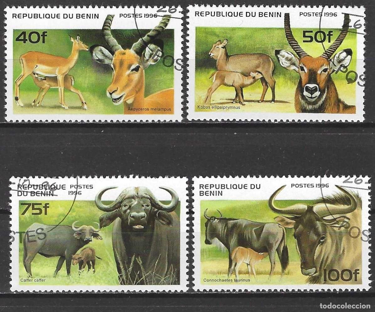 Sellos: Benin 1996 - Mi 856 a 859 - YT 710 BT a BW - Fauna