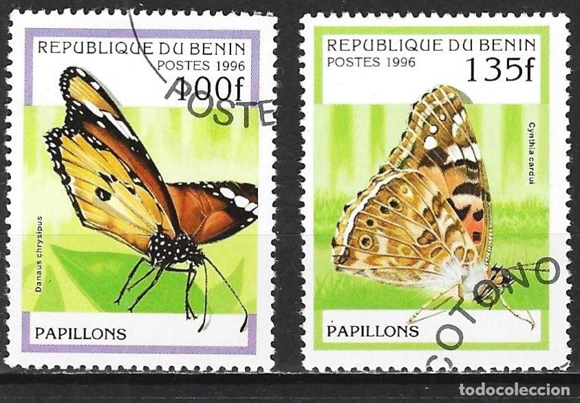 Sellos: Benin 1996 - Mi 781 y 782 - YT 710 R y 710 S - Mariposas