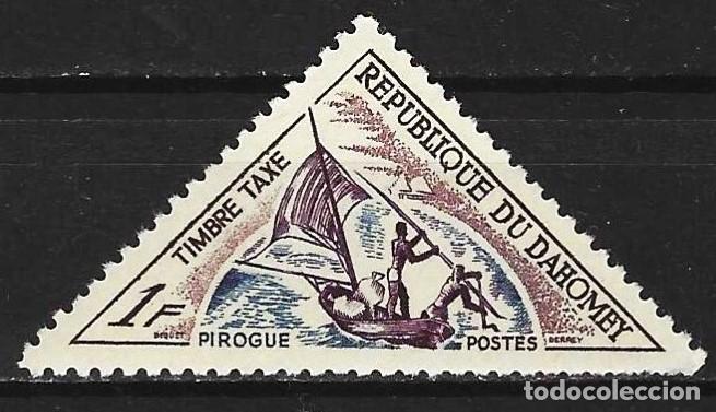 Sellos: Dahomey 1967 - Mi P 37 - YT T 37 - Piroga a vela ( Sello de tasa ) MNH**