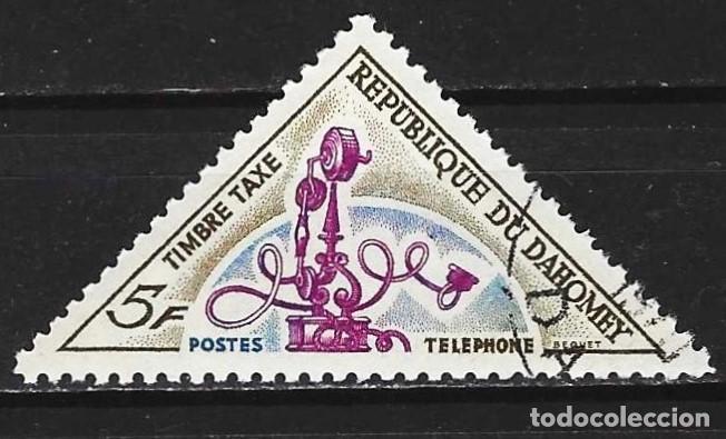 Sellos: Dahomey 1967 - Mi P 41 - YT T 41 - Tel&eacute;fono antiguo ( Sello de tasa )