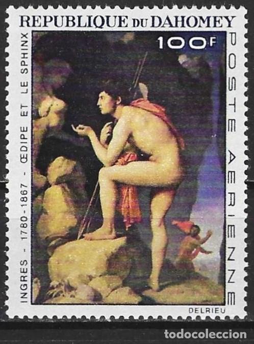 Sellos: Dahomey 1967 - Mi 308 - YT Pa 54 - Pintura de Ingres : Edipo y la Esfinge - MNH** ( A&eacute;reo )