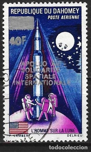 Sellos: Dahomey 1970 - Mi 417 - YT Pa 123 - El hombre en la Luna ( A&eacute;reo ) Sobrecargado