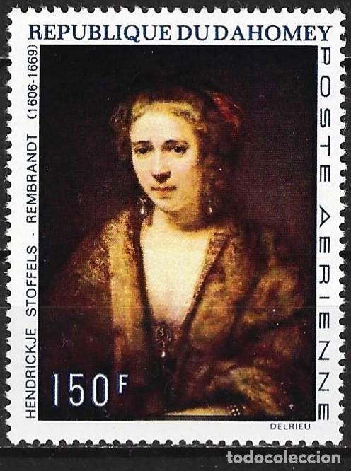 Sellos: Dahomey 1969 - Mi 405 - YT Pa 119 - Pintura de Rembrandt - MH* ( A&eacute;reo )