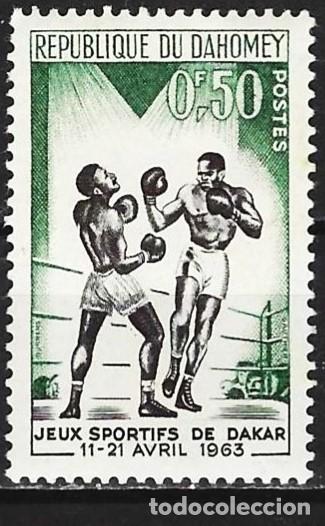 Sellos: Dahomey 1963 - Mi 213 - YT 192 - Dakar Juegos deportivos : Boxeo - MNH**