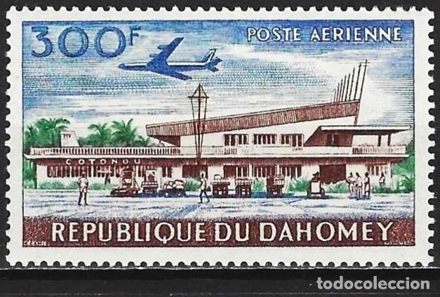 Sellos: Dahomey 1963 - Mi 224 - YT Pa 26 - Aeropuerto de Coton&uacute; - MH* ( A&eacute;reo )