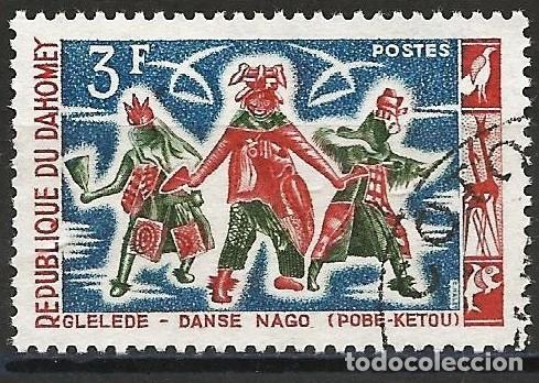 Sellos: Dahomey 1964 - Mi 234 - YT 206 - Danza folcl&oacute;rica