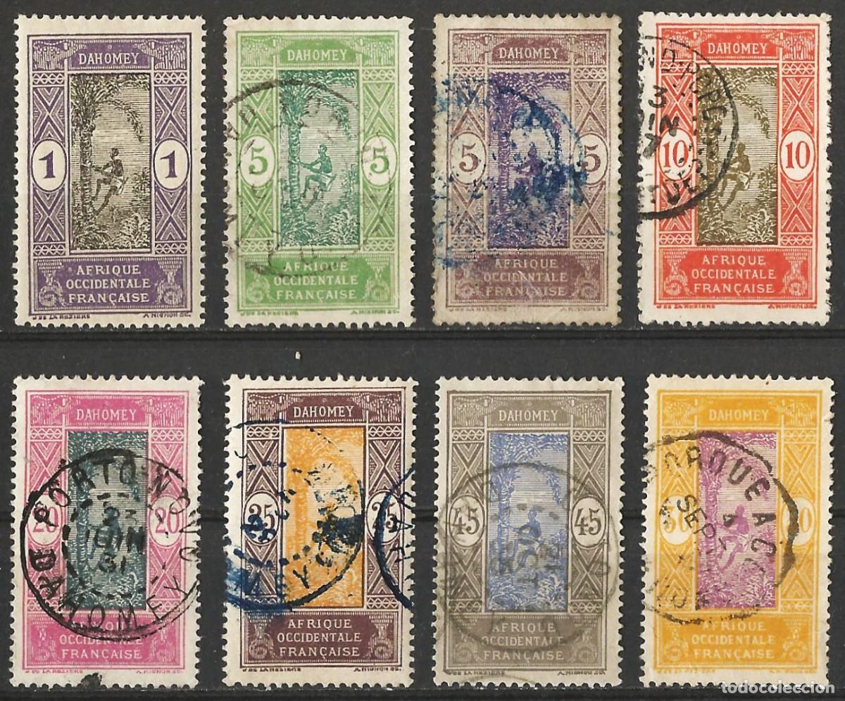 Sellos: Dahomey 1913 - 8 valores diferentes