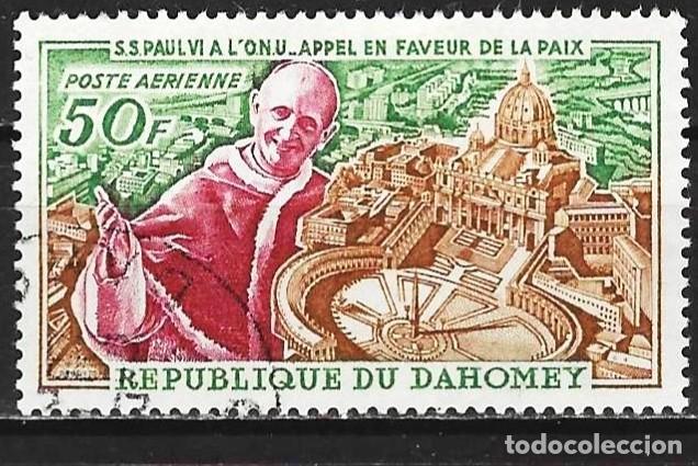 Sellos: Dahomey 1966 - Mi 282 - YT Pa 43 - El Papa Paulo VI ( A&eacute;reo )
