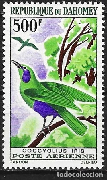 Sellos: Dahomey 1966 - Mi 280 - YT Pa 41 - Ave : Estornino esmeraldaI ( A&eacute;reo ) MNH**