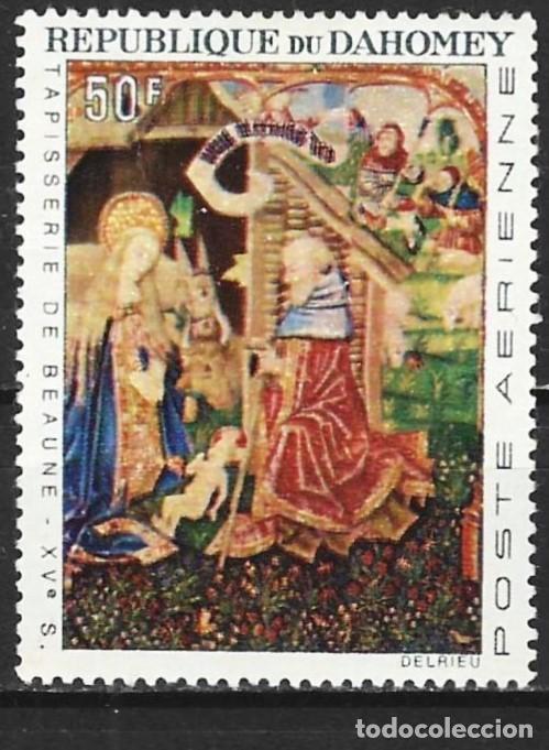 Sellos: Dahomey 1966 - Mi 293 - YT Pa 50 - Navidad : Pintura religiosa ( A&eacute;reo ) MH*