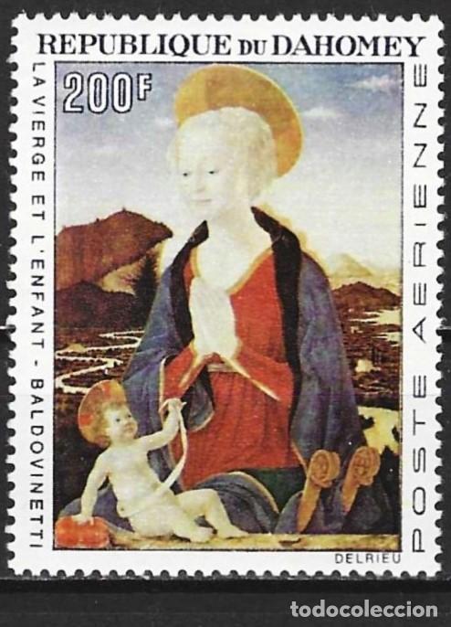 Sellos: Dahomey 1966 - Mi 295 - YT Pa 52 - Navidad : Virgen con el Ni&ntilde;o&raquo; de Alesso Balda ( A&eacute;reo ) MNH**
