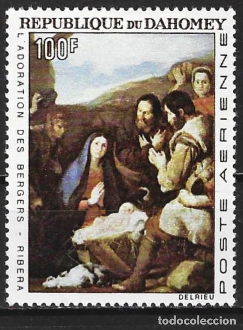 Sellos: Dahomey 1966 - Mi 294 - YT Pa 51 - Navidad : Pintura de Jos&eacute; Ribera ( A&eacute;reo ) MNH**