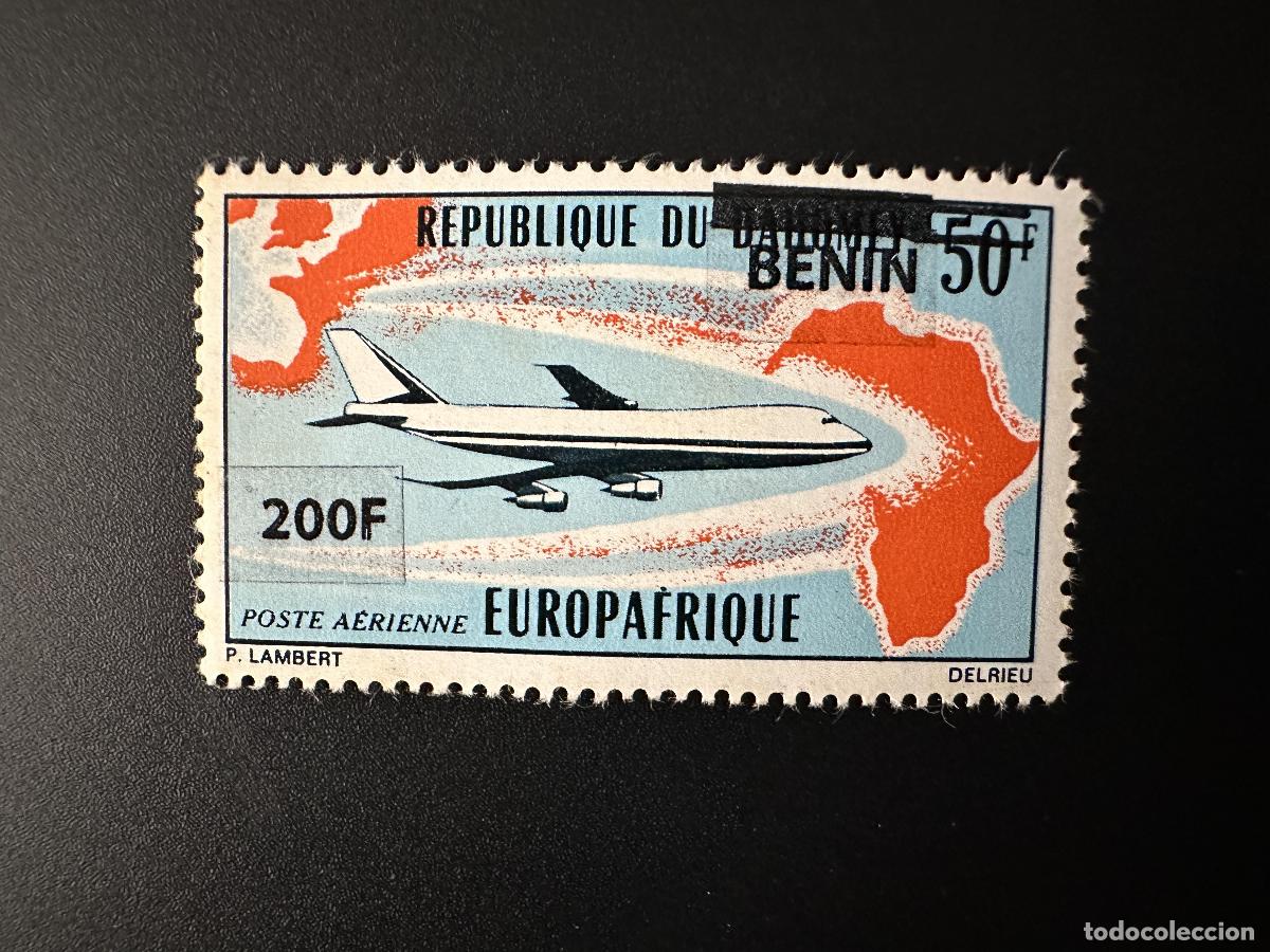 Sellos: Benin 2008/2009 Mi. 1525 Europafrique sobrecargado sobreimpreso avi&oacute;n Boeing 747