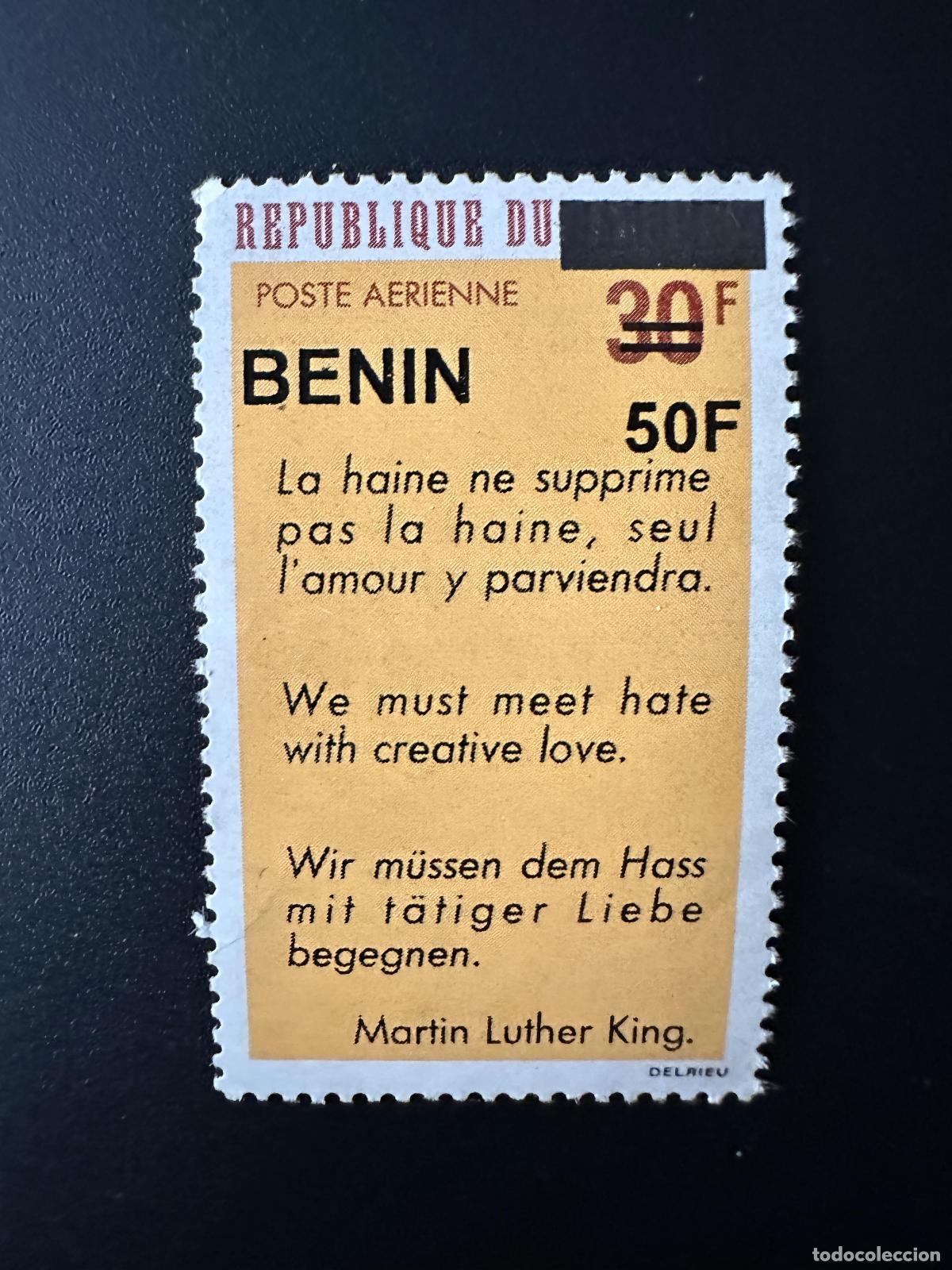 Sellos: Benin 2007/2009 Mi. 1589 Martin Luther King sobreimpresi&oacute;n MNH**