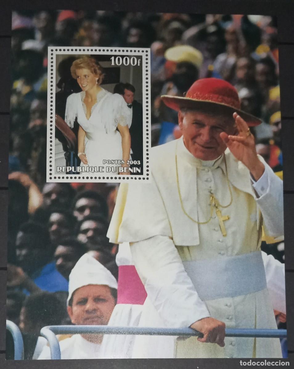 Stamps: BENIN 2003 SHEET MNH POPE JOHN PAUL II PAPE JEAN PAUL II PAPA JUAN PABLO II PRINCESS DIANA REALEZA