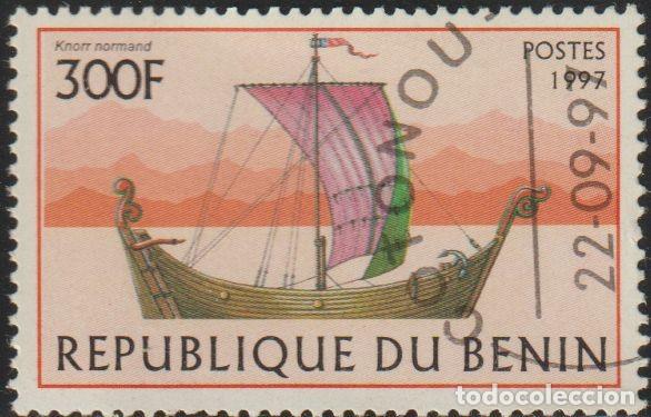 Selos: Benin 1997 Scott 1044 Sello * Barcos Veleros Normandos Michel 975 Yvert 772 Benim Dahomey Stamp