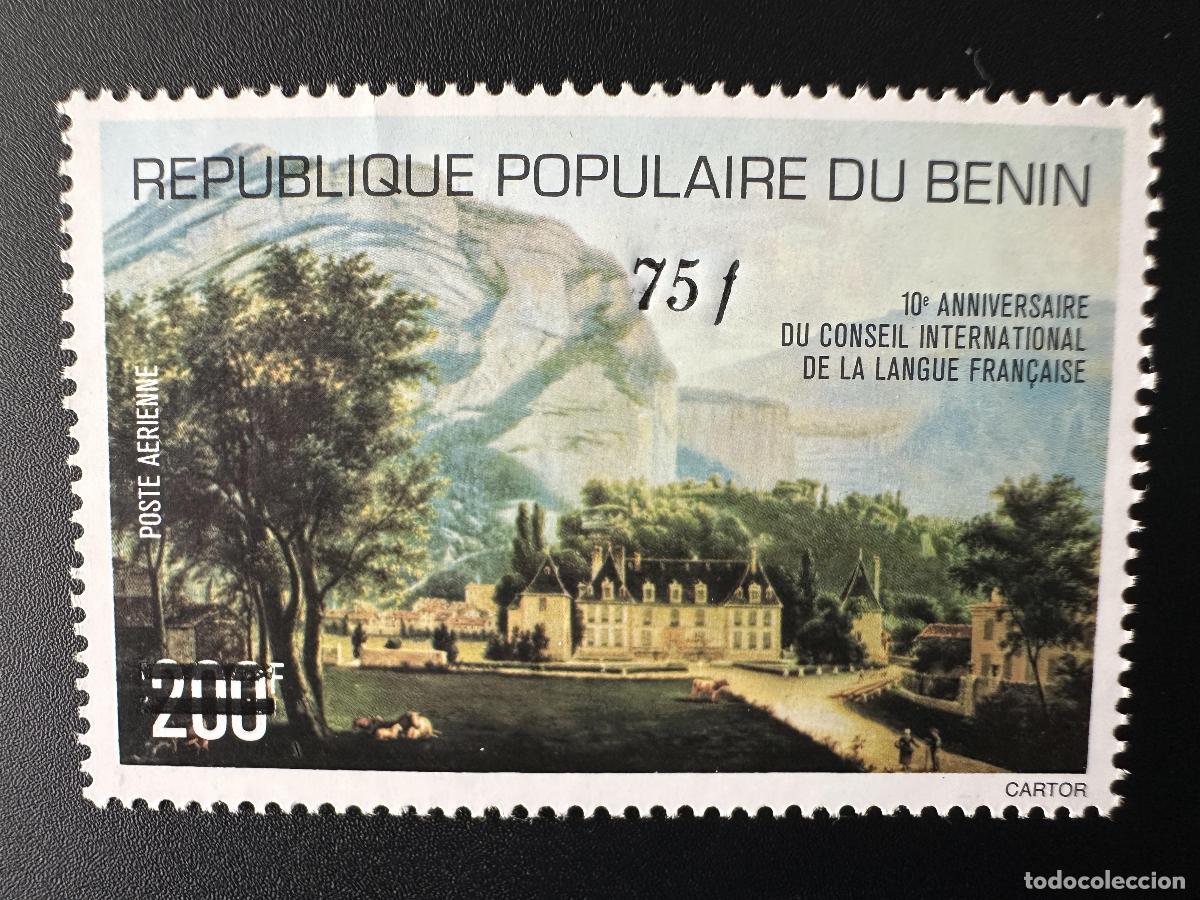 Sellos: Ben&iacute;n 1985 El aniversario de Mi. 389 sobrecarg&oacute; Consejo Internacional Franc&oacute;fono