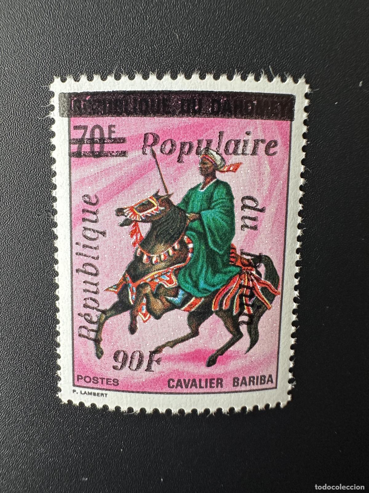Sellos: Benin 1986 Mi. 428 Sobreimpresi&oacute;n Rider Bariba Horse Pferd