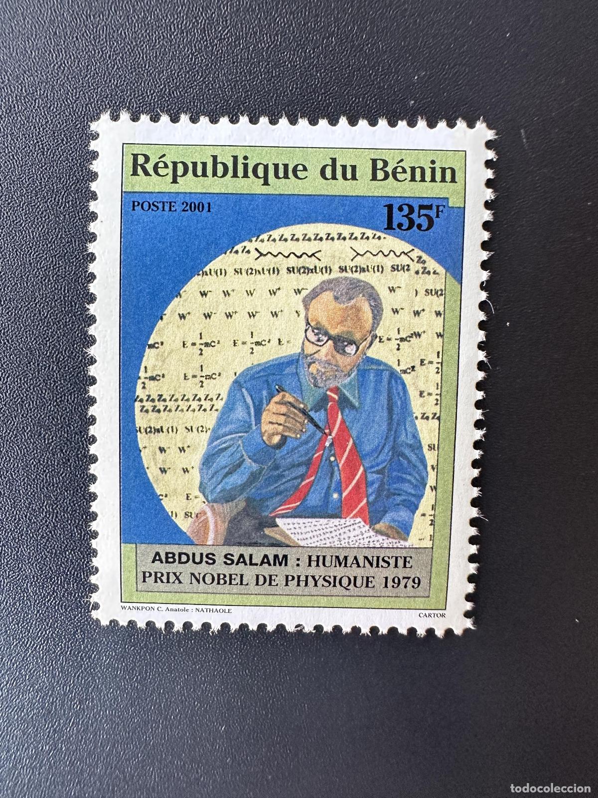 Sellos: Benin 2001 Mi. 1337 135F Conferencia Internacional de F&iacute;sica del Premio Nobel Abdus Salam